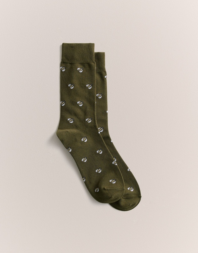 Trenery - Bumble Bee Sock in Winter Moss