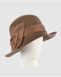 Max Alexander - Summer Brown Cloche Hat