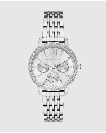 Michael Kors - Melissa Silver Tone Chronograph Watch
