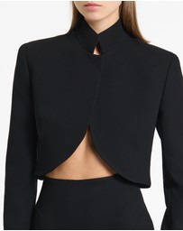 Carla Zampatti - Black Crepe Crop Jacket