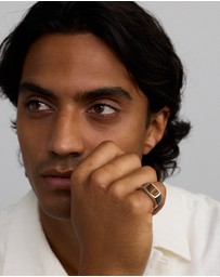Michael Hill - Tiger Eye Signet Ring in Sterling Silver
