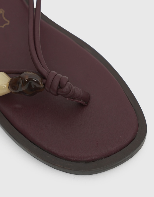 Betts - Saltwater Leather Multi Beaded Thong Sandals