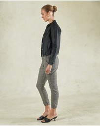 DRICOPER DENIM - Dita Coated Denim Black Jacket