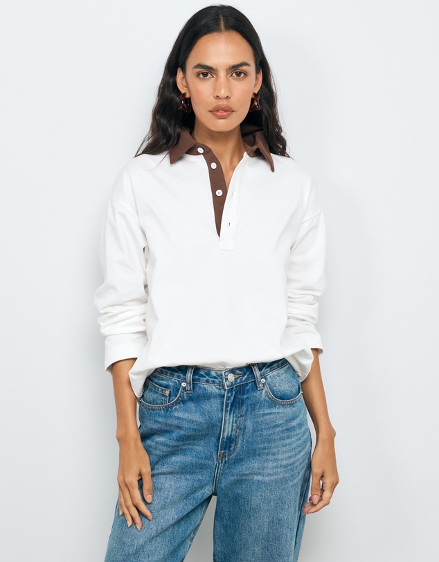 AERE - Rory Contrast Collar Polo