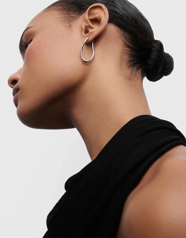PDPAOLA - Air Silver Hoop Earrings
