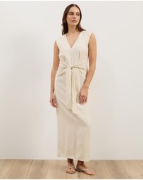 Atmos&Here - Sadie Linen Blend Midi Dress