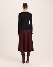 SABA - Coco Wool Ruched Long Sleeve Top