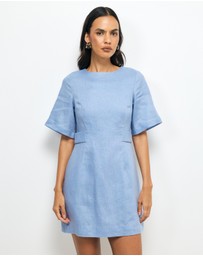 AERE - Clova Linen Mini Dress