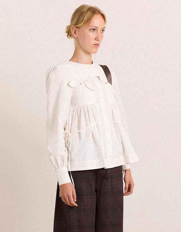 Damson Madder - Lettie Bow Detail Blouse