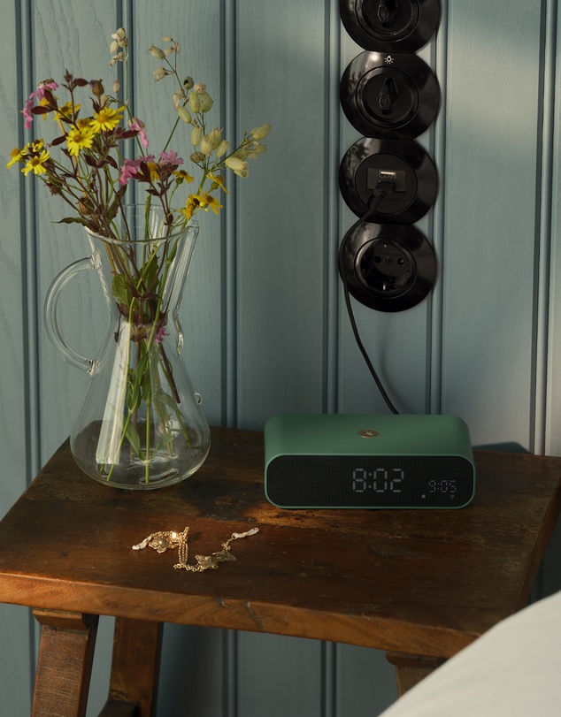 Kreafunk - Kreafunk Wakie Alarm Clock Qi Charger + Bluetooth - Nordic Green