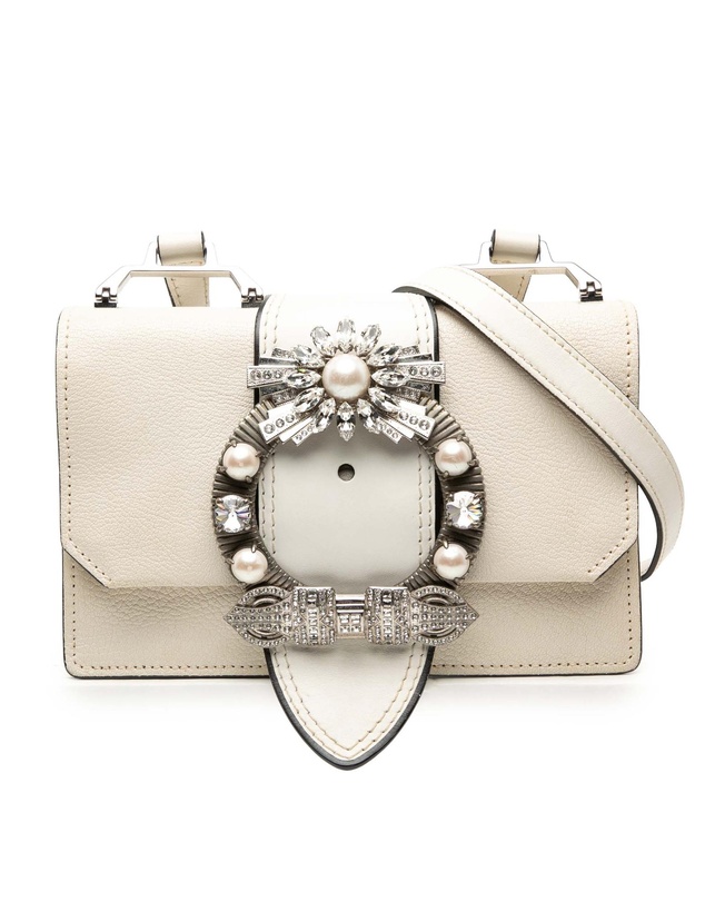 Pre-Loved by Azura Reborn - Pre-Loved Goatskin Madras Soft Calf Crystal Embellished Crossbody