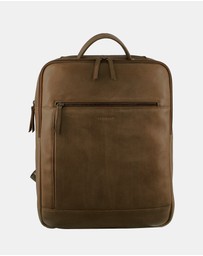 Pierre Cardin - Pierre Cardin Leather Business/Laptop Backpack
