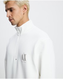 Armani Exchange - Chest Logo Half Zip Sweatshirt