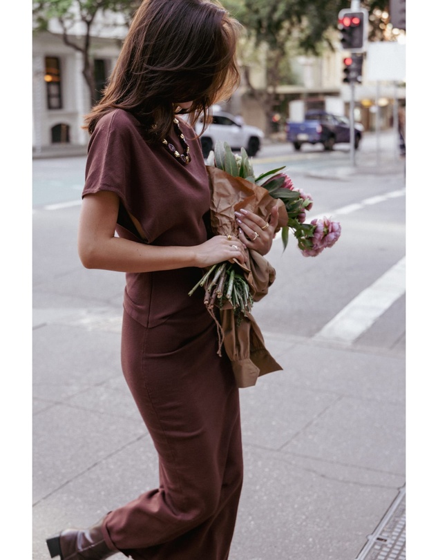 Petal & Pup - Carlina Midi Dress - Brown