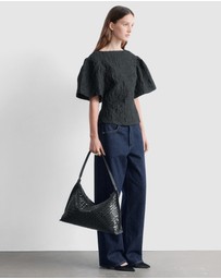 & Other Stories - Jacquard Puff-Sleeve Top