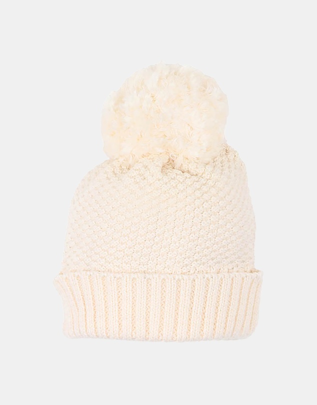 Bebe by Minihaha - Cream Organic Knitted Beanie - Babies-Kids