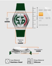 Fossil - Archival Big Tic Green Analogue-Digital Watch