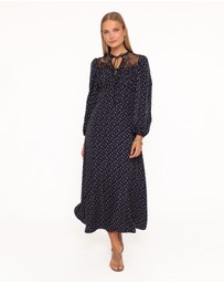 Petal & Pup - Tillie Long Sleeve Maxi Dress - Navy Tulip Floral