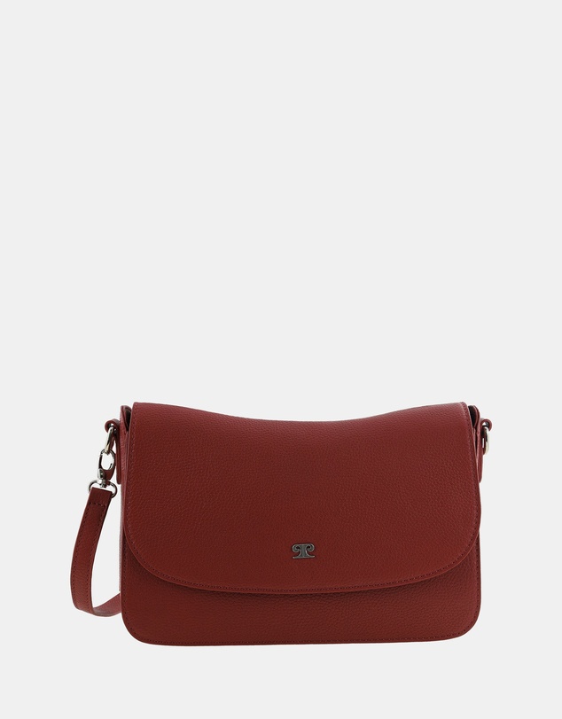 Pierre Cardin - Pierre Cardin Ladies Leather Flap Over Crossbody Bag