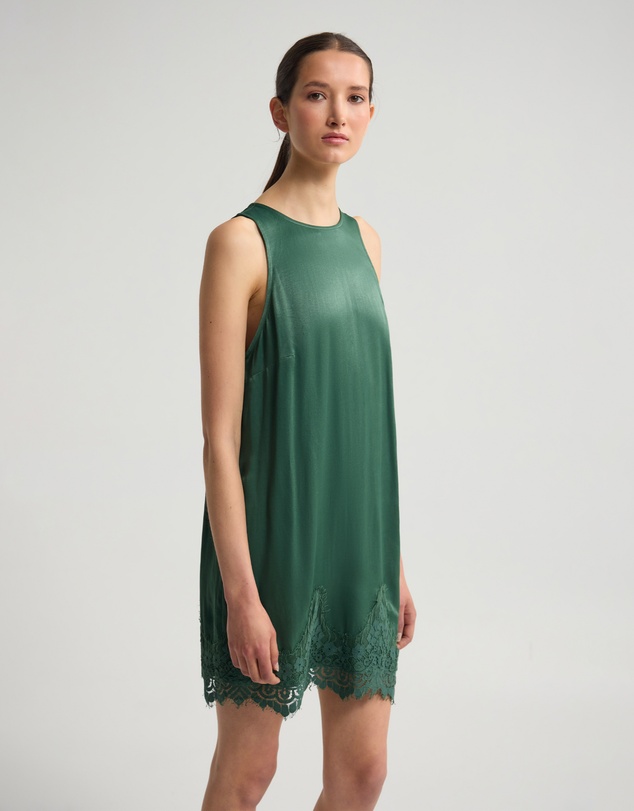 Oxford - Amber Satin And Lace Dress