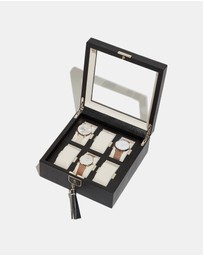 Wolf - Wolf Palermo 6 Pc Watch Box Black Anthracite