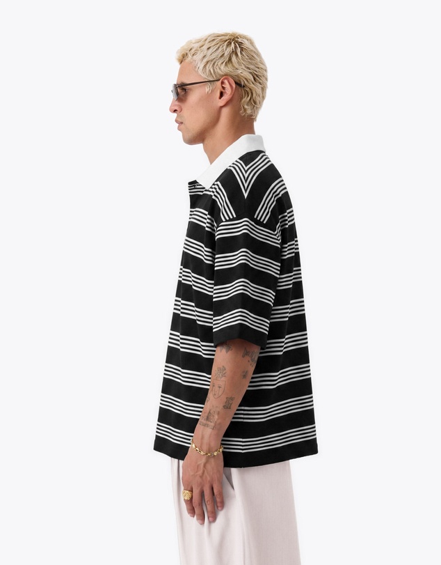 Zanerobe - Box Crop Polo Black/White