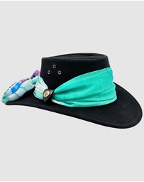 Jacaru - Jacaru 1020 Jillaroo Suede Leather Hat with scarf