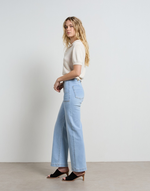 DRICOPER DENIM - Carrie Sunbleached Wide Straight Leg Jeans