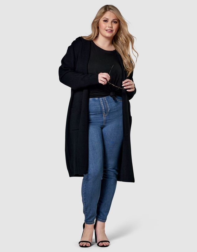 Indigo Tonic - Hattie Hooded Longline Cardi