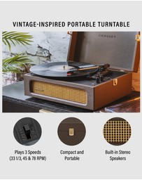 Crosley - Crosley Voyager Bluetooth Portable Turntable - Cocoa
