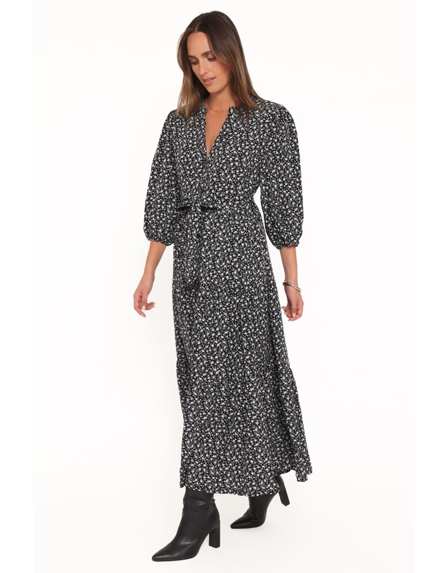 Petal & Pup - Dixon Maxi Dress - Black Ditsy Floral