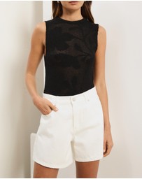 Atmos&Here - Intarsia Knit Tank