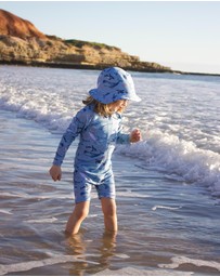 Purebaby - Printed Long Sleeve Sunsuit Swim -Kids-Babies