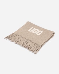 Ozwear Connection Uggs - Ugg Logo Cashmere Aus Wool Woven Scarf