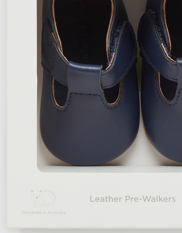 Purebaby - Leather T-Bar Prewalker Shoes - Babies