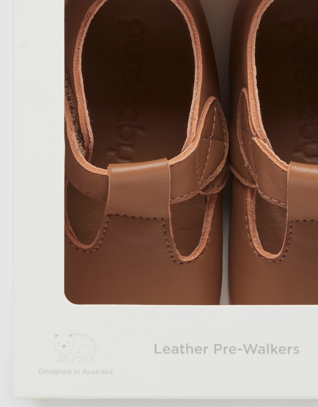Purebaby - Leather T-Bar Prewalker Shoes - Babies