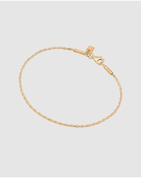 Kuzzoi - ICONIC EXCLUSIVE - Bracelet Male Cord Chain 925 Sterling Silver Gold Plated