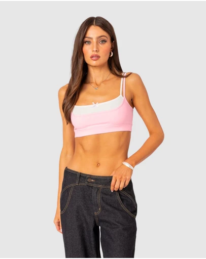 EDIKTED - Gracie layered bra top