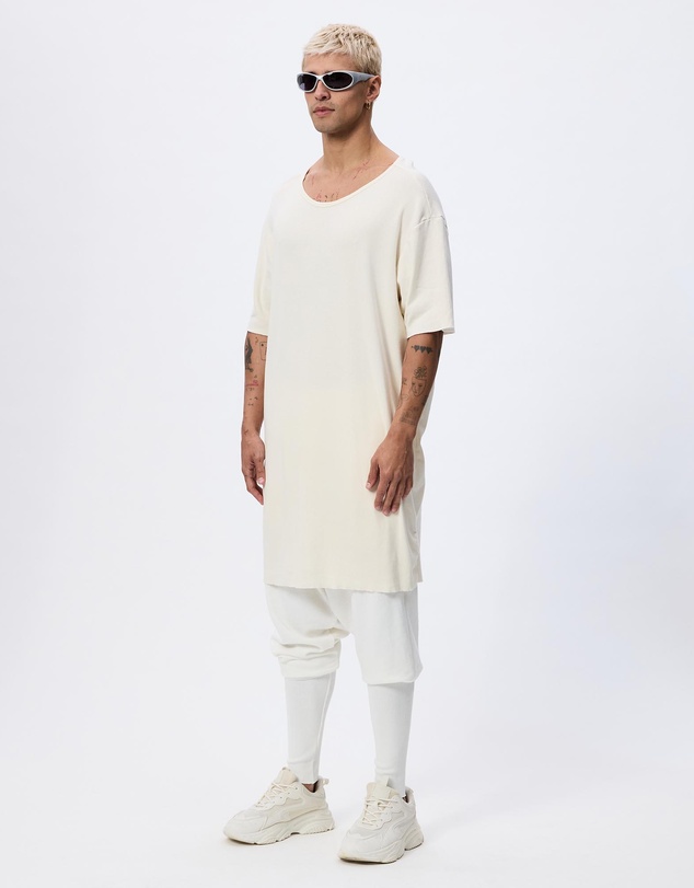Surrounded By Ghosts - The Molybdenite Oversized Extra Long Rib Knit T-Shirt