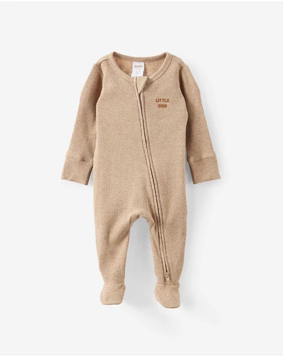 Cotton On Kids - Littlie Organic Long Sleeve Zip Romper