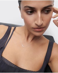 PDPAOLA - Diamonds and White Gold Flow Necklace
