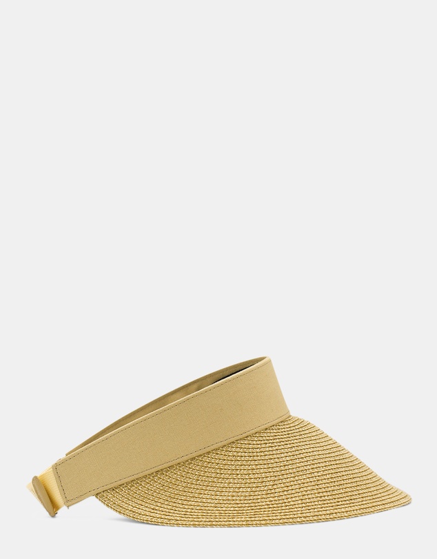 Morgan & Taylor - Emery Braided Visor in Natural Beige