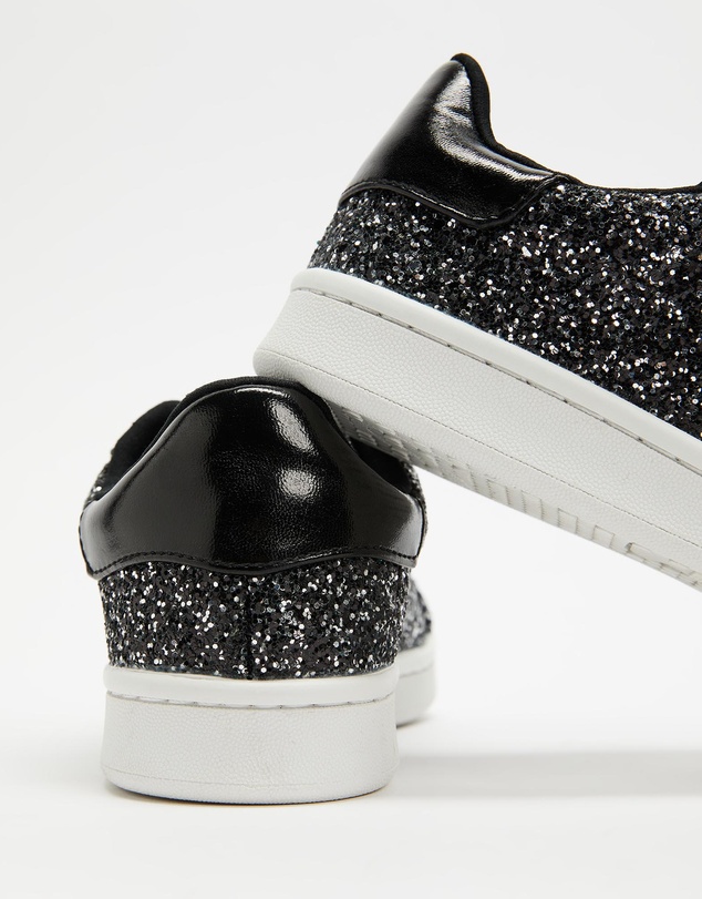 Holster - Starlite Vegan Glitter Sneaker - Black - Women's