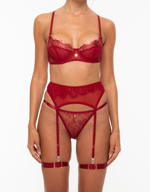 One Empire - Ilaria Burgundy Lingerie Set