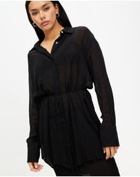 Third Form - Wisteria Sheer Shirt Dress