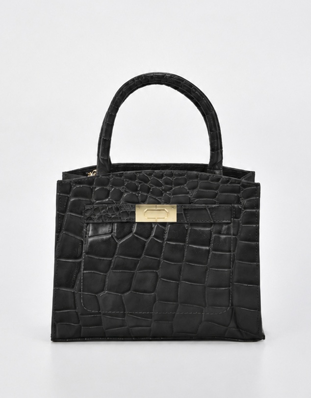 Cobb & Co - Brighton Leather Croc Crossbody