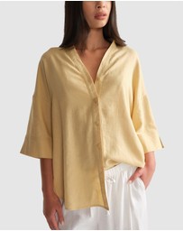 Decjuba - D-Luxe Linen Blend 3/4 Shirt