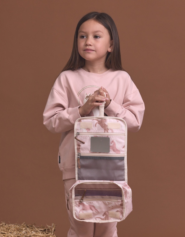Crywolf - HANGING TOILETRY BAG Blush Ponies
