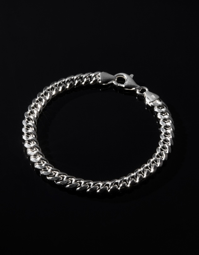 Najo - Cuban Men's Silver Bracelet (21cm)