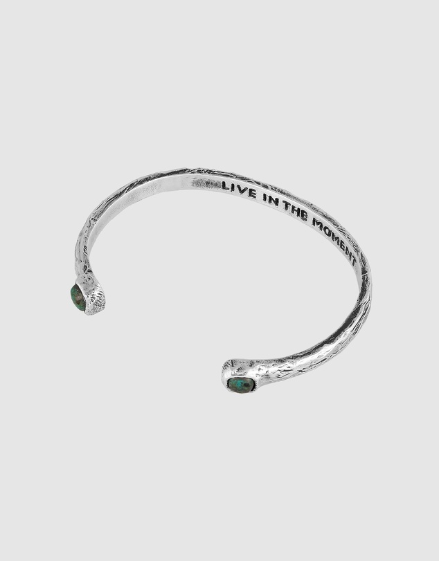 Haze & Glory - ICONIC EXCLUSIVE - Chrysocolla Rock Bangle in 925 Silver